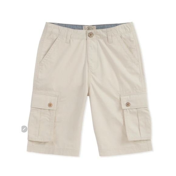 NWT Lucky Brand Mens 33 Stone Beige Stretch  Cotton Cargo Shorts, - Picture 2 of 4